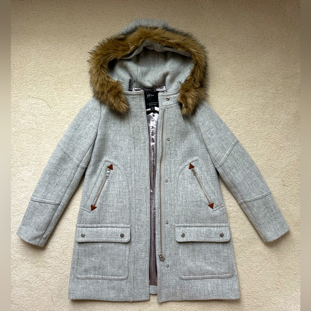J Crew Chateau Parka - Stadium Cloth Size 0
